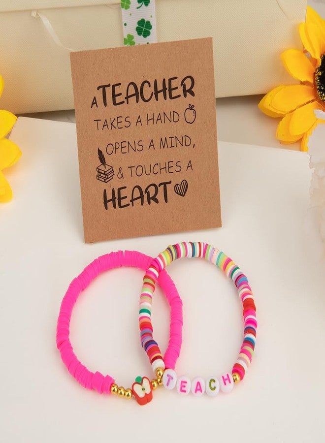 Bluckincle Teacher Appreciation Gifts - Christmas,Valentine,Easter,Graduation Thank You Back to School End of Year Last Day Welcome Thanksgiving,Teacher Bracelet for Preschool Kindergarten Daycare - Image 4